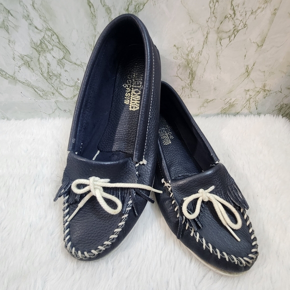 Minnetonka Leather Moccasins - Picture 1 of 12